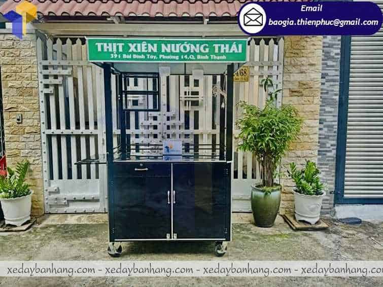 đặt làm xe bán xiên que nướng