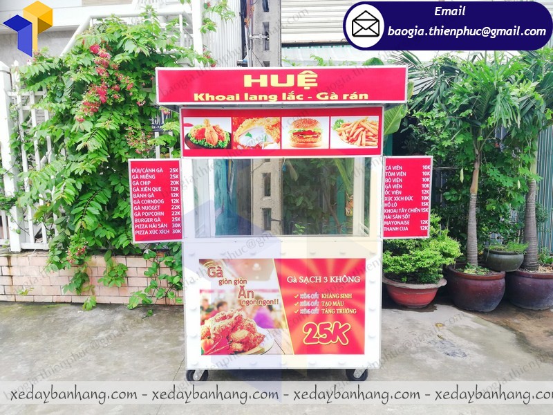 Thiết kế xe bán gà rán đẹp Thiết kế xe bán gà rán ở sài gòn