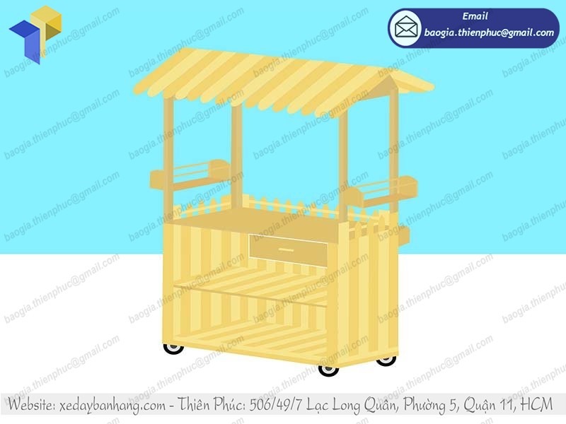 hình ảnh xe bán trà sữa cá viên