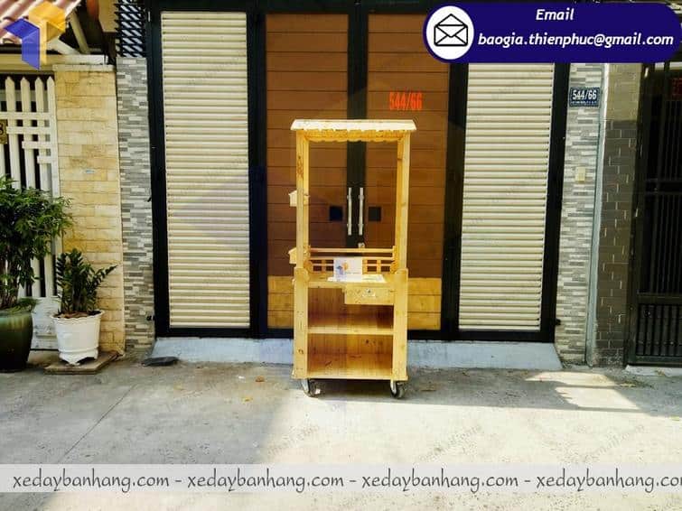 hình ảnh xe bán xiên que ăn vặt