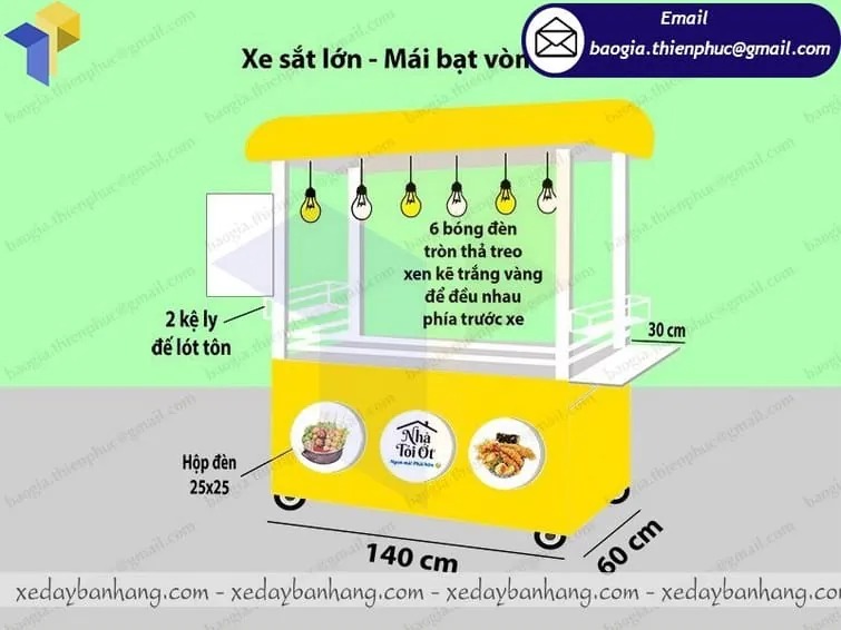 hình ảnh  xe bán xiên que nướng vỉa hè