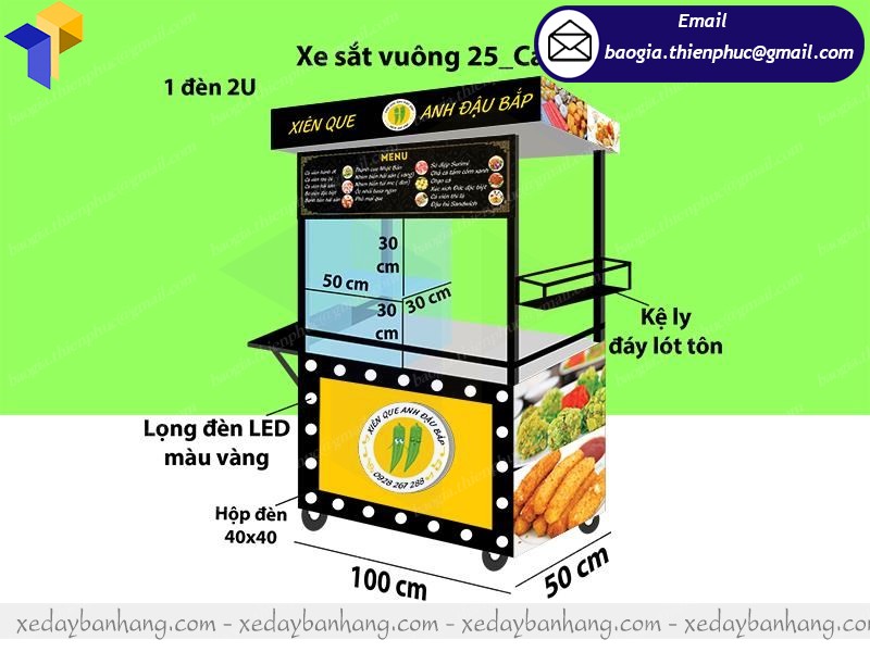 xe bán đậu bắp