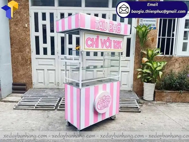 thiết kế xe bán tàu hủ đá vỉa hè