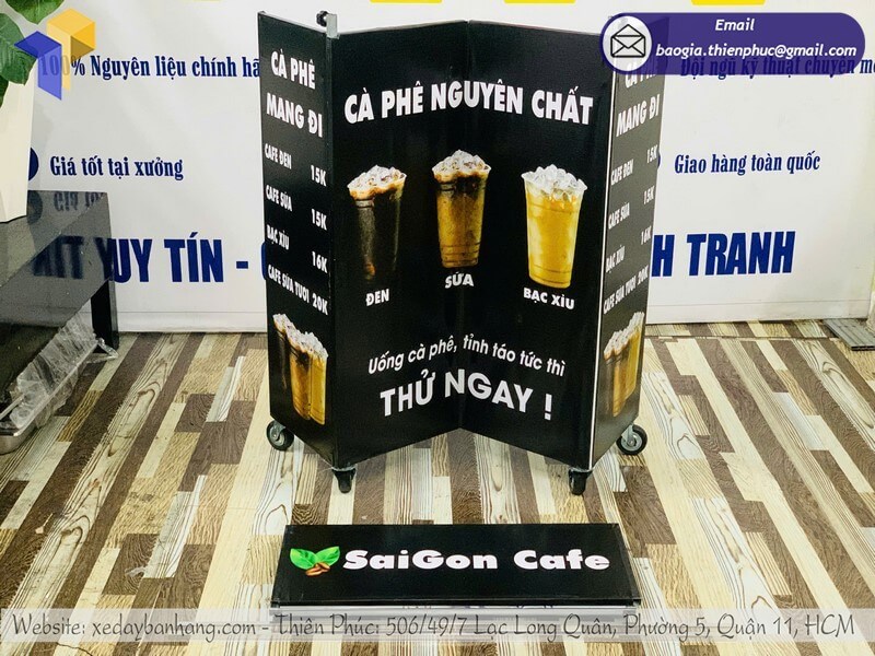 xe bán cà phê lưu động