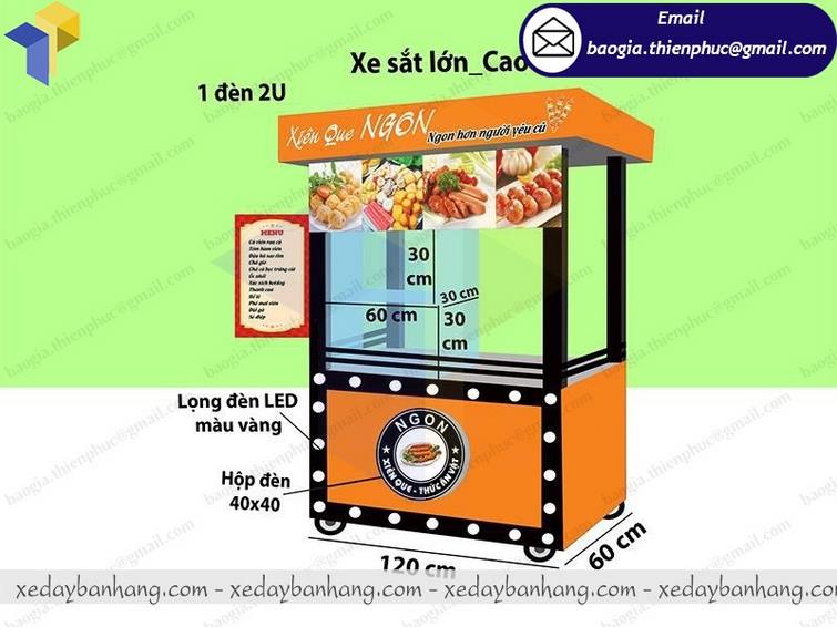 xe bán cá viên chiên ăn vặt