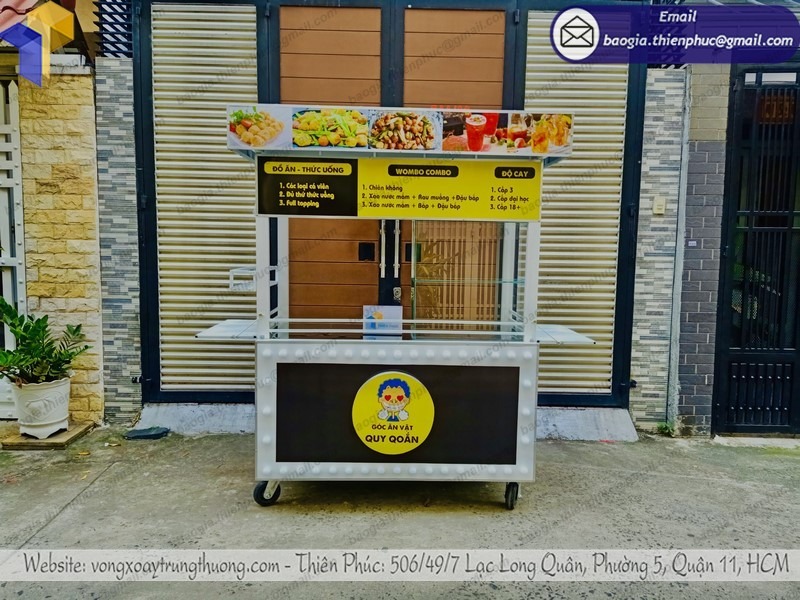 xe bán cá viên chiên inox xe bán cá viên chiên inox