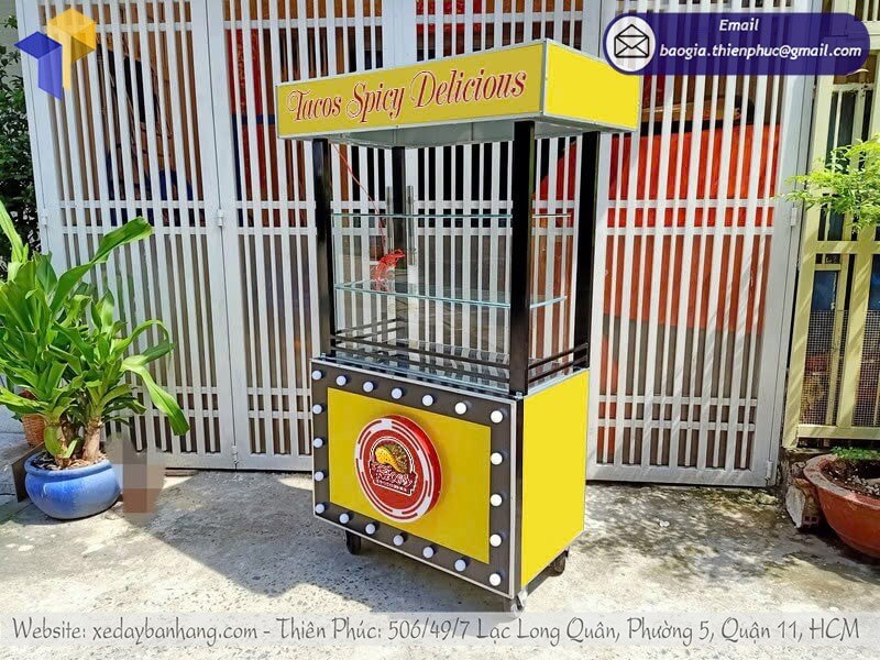 xe bán thức ăn nhanh inox