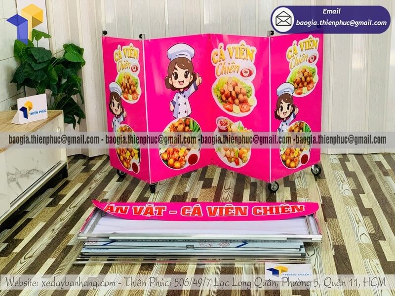 xe bán cá viên chiên di động