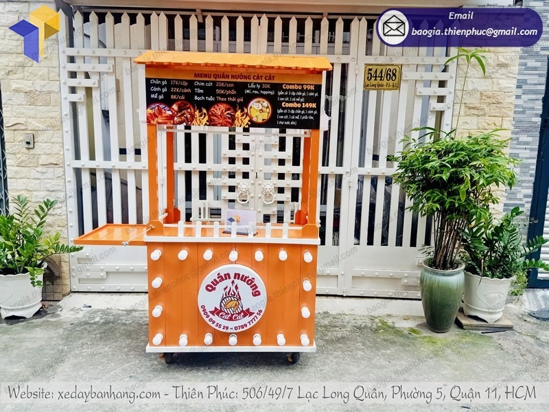 xe bán thịt xiên nướng xe bán thịt xiên nướng