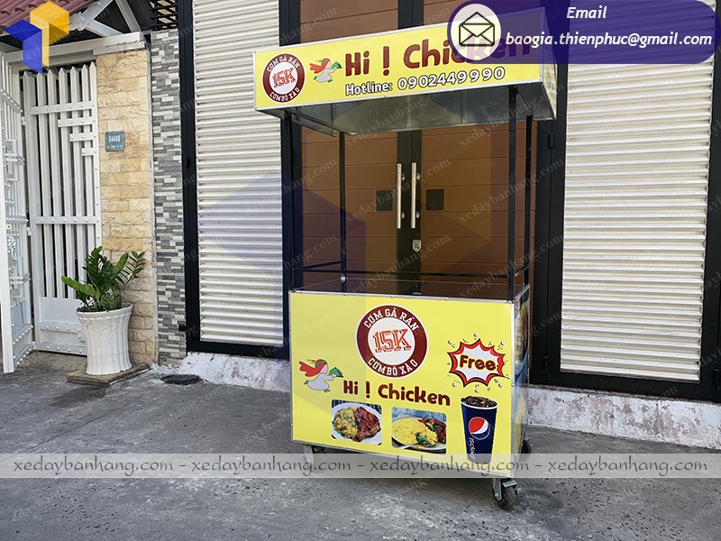 xe đẩy bán gà rán giá rẻ