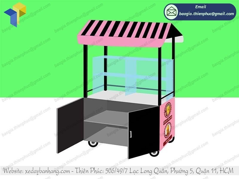 xưởng đóng xe sắt bán cá viên chiên